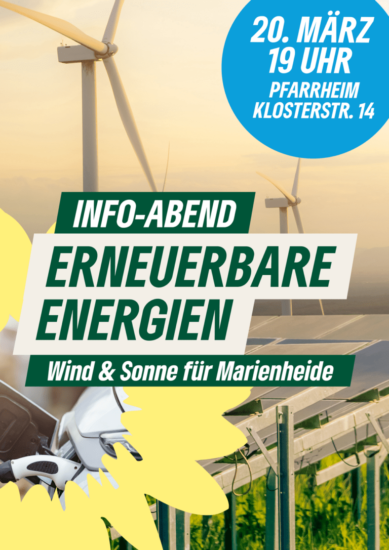 Informationsabend Erneuerbare Energien – Wind und Sonne für MARIENHEIDE